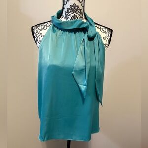 NWT BANANA REPUBLIC SLEEVELESS TOP WITH TIE AT NECK SZ M IN TEAL